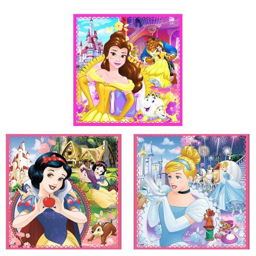 TREFL- puzzle 3en1 disney princess