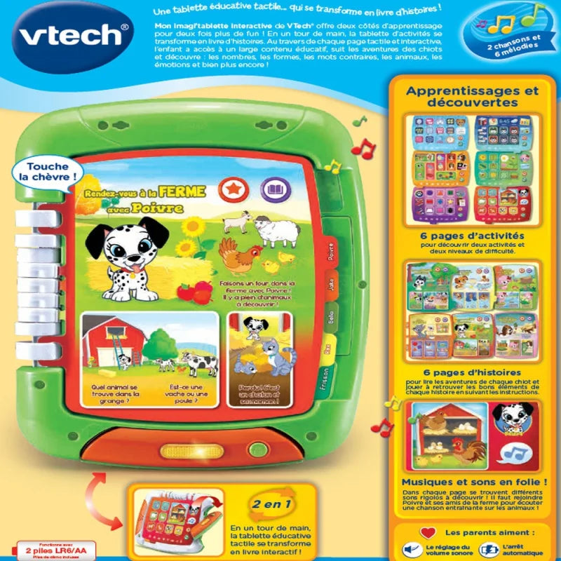 vtech- mon imagi'tablette interactif 2en1