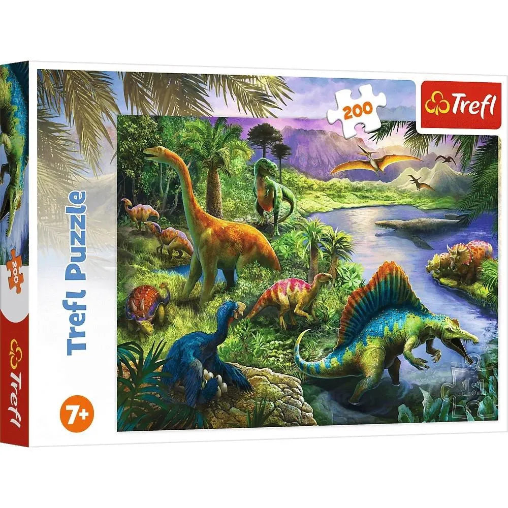 TREFL- puzzle 200 pièces dinosaures