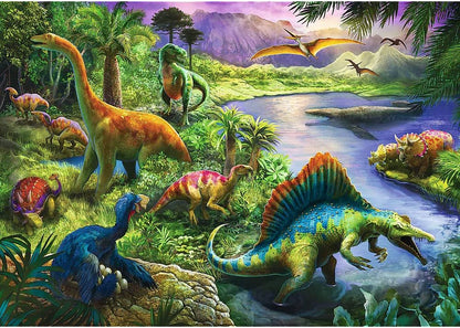 TREFL- puzzle 200 pièces dinosaures