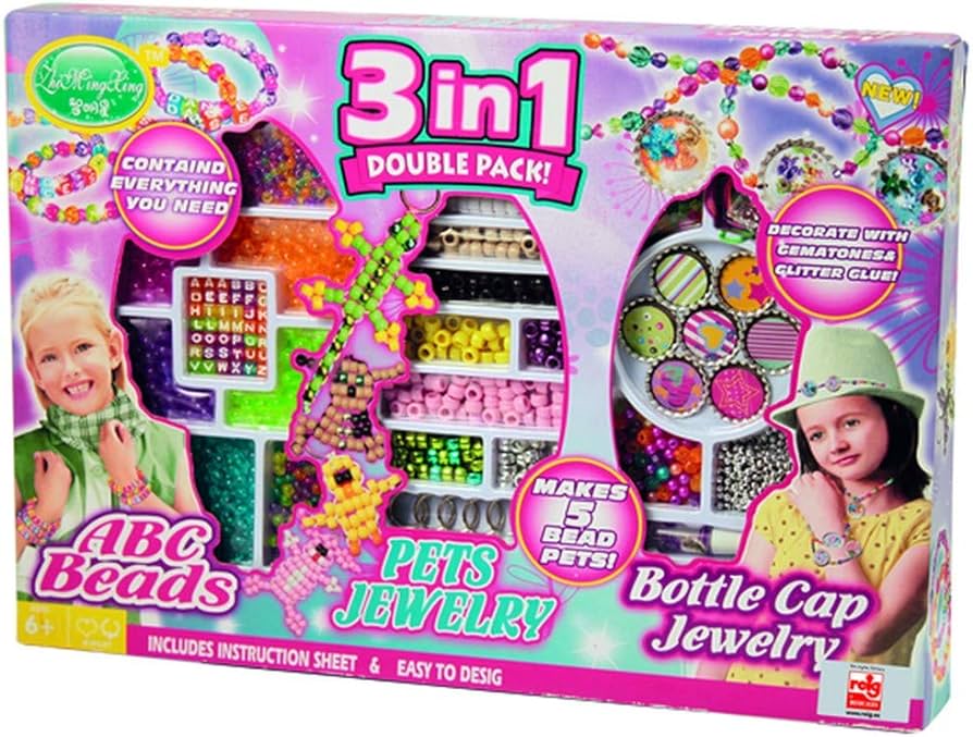 Perles Alphabet ABC 3‑en‑1 – Coffret Créatif pour Enfants