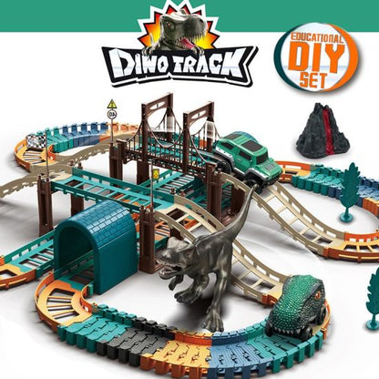 Circuit Dino Track – Piste Flexible avec Dinosaures pour Enfants