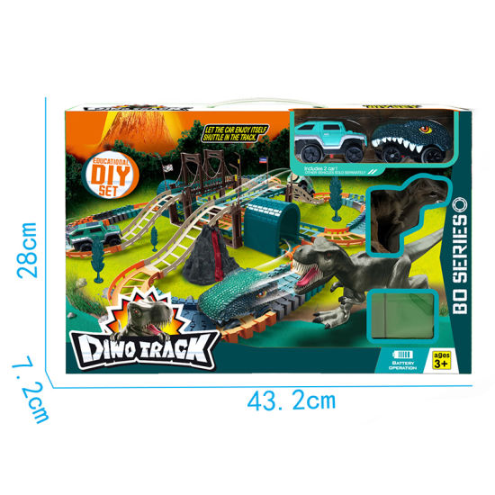 Circuit Dino Track – Piste Flexible avec Dinosaures pour Enfants