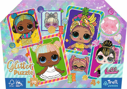 TREFL- glitter puzzle 70 pièces LOL