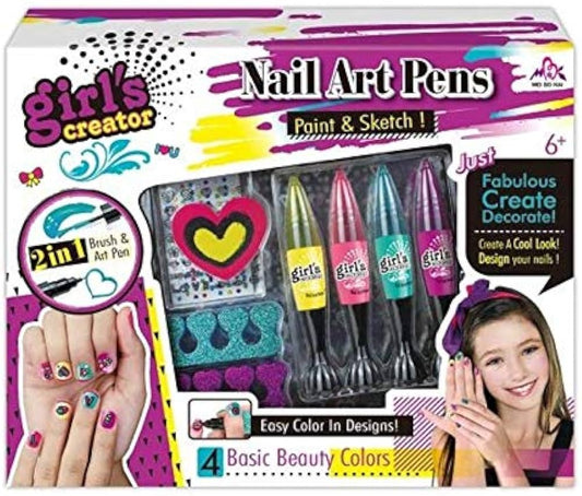 Set Nail Art Pens – Kit de Manucure & Création Ongles pour Enfants