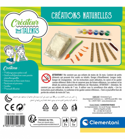 Clementoni – Créations Naturelles : Kit Pâte à Sel & Loisirs Créatifs Enfants