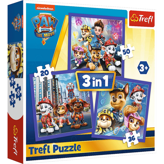 TREFL- puzzle 3en1 paw patrol