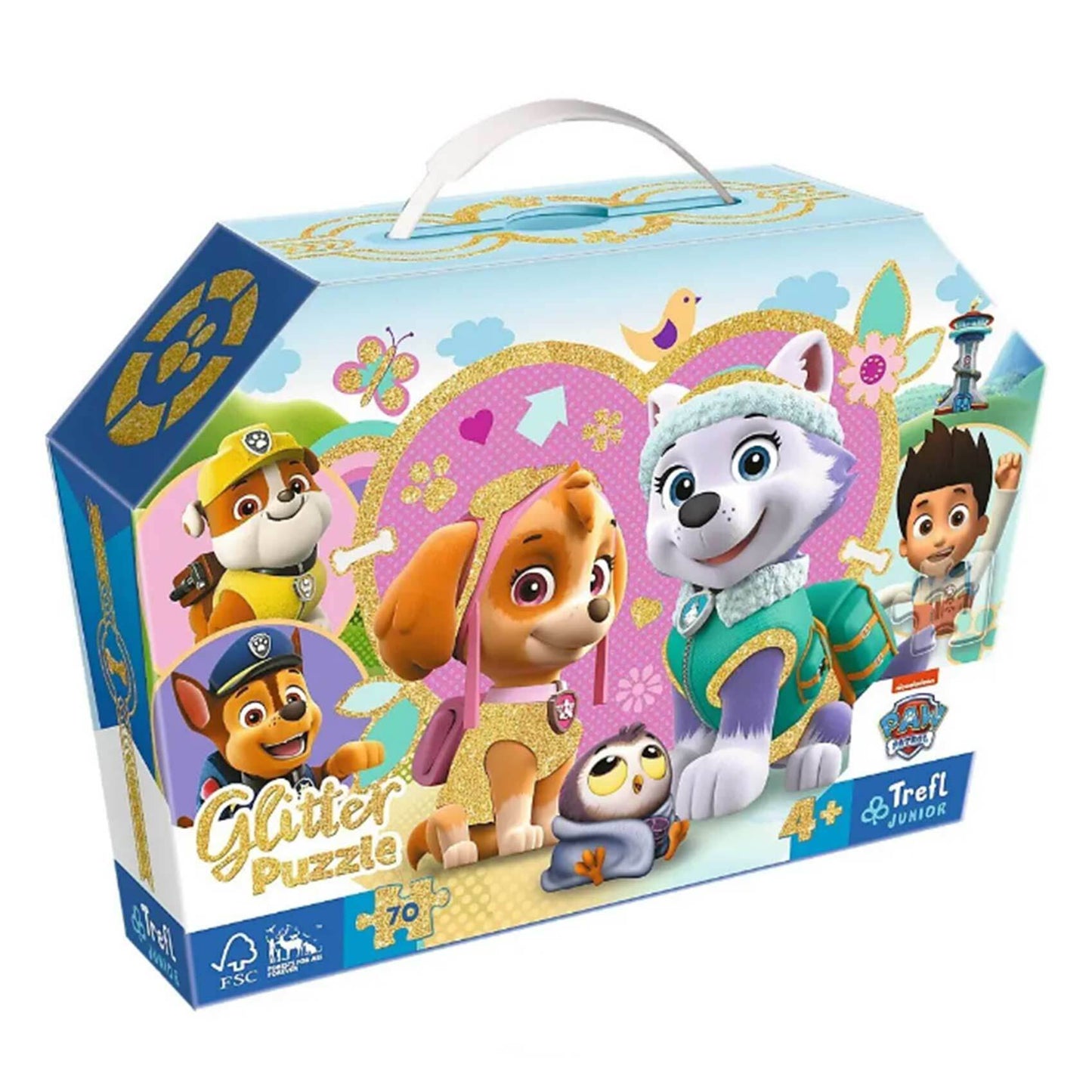 TREFL- glitter puzzle 70 pièces Paw Patrol
