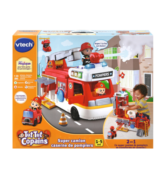 vtech-tutu copain: super camion caserne des pompiers 2en1